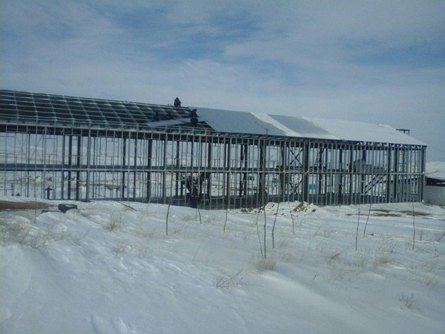 Строительство казармы на полигоне в Таразе с использованием ЛСТК