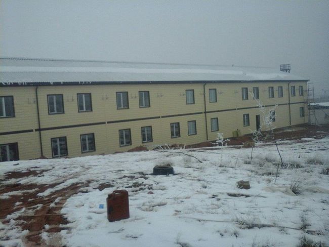 Строительство казармы на полигоне в Таразе с использованием ЛСТК