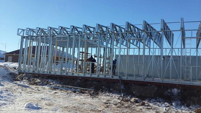 Строительство медицинского пункта в посёлке Терректы с использованием ЛСТК Строительство медицинского пункта в посёлке Терректы с использованием ЛСТК