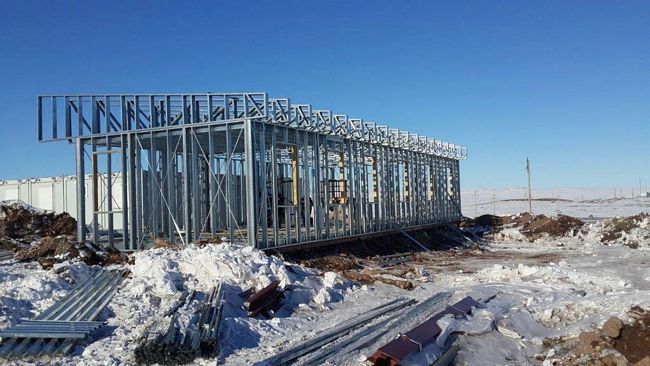 Строительство медицинского пункта в посёлке Терректы с использованием ЛСТК Строительство медицинского пункта в посёлке Терректы с использованием ЛСТК